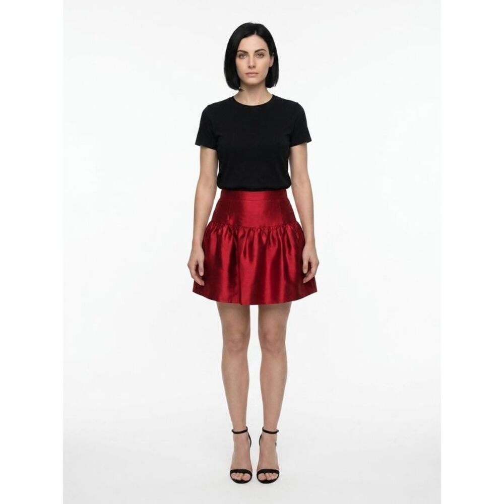 Dolce & Gabbana Red Silk Mini Women's Skirt